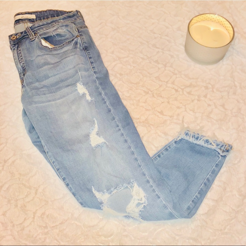Kancan Distressed Boyfriend Jeans